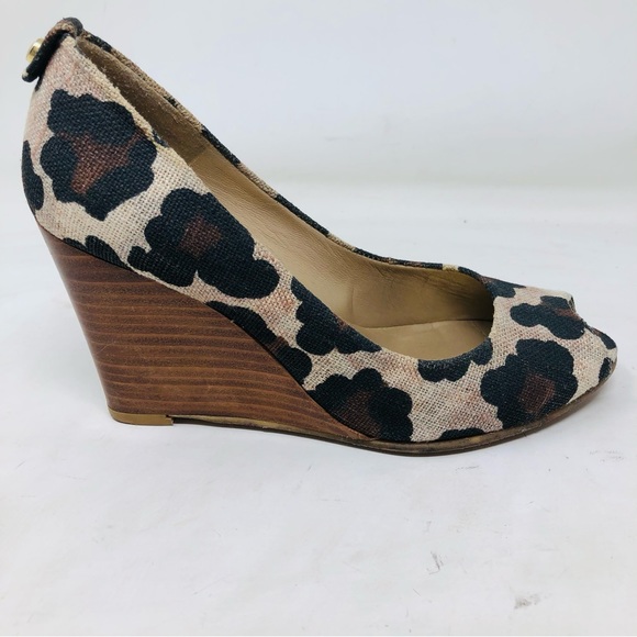 Stuart Weitzman Animal Print Fabric wedges - Picture 10 of 11